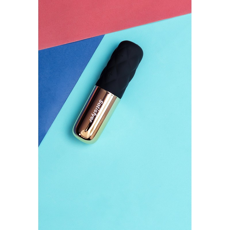 Вибромассажер Satisfyer Sparkling Darling, силикон, черный, 11,4 см.