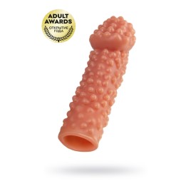 Насадка реалистичная KOKOS PENIS SLEEVE с дополнительной стимуляцией, TPE, телесная, 16.5 см