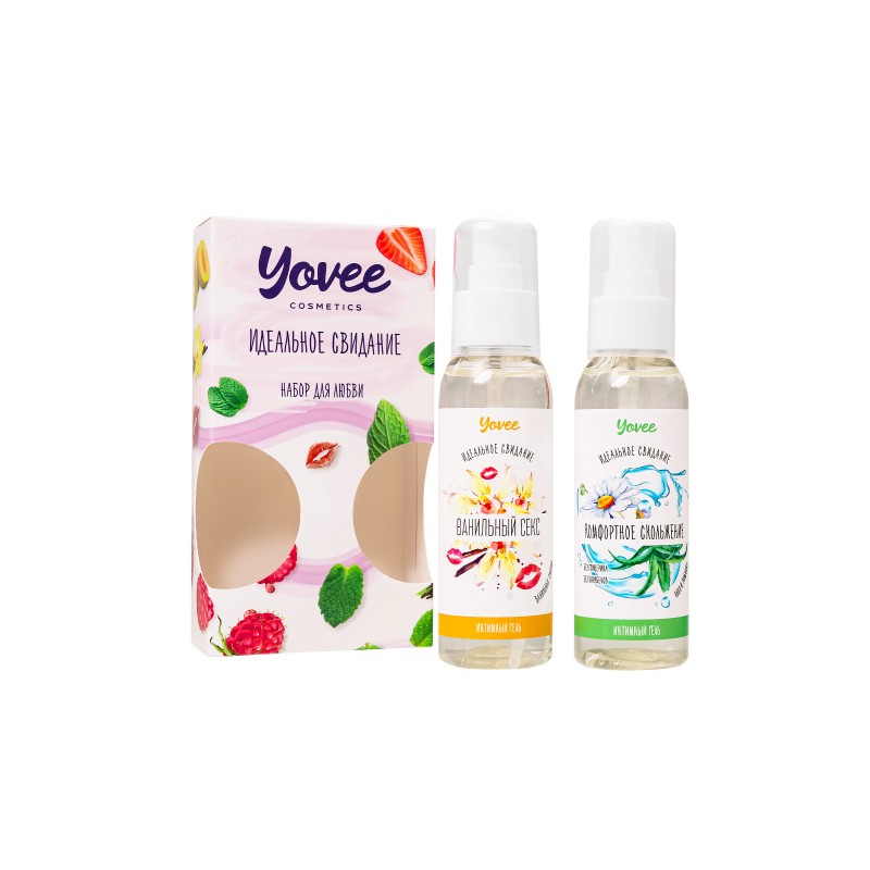 Набор гелей-смазок Yovee для любви (721011+721053), вкусовой (ваниль. сливки) + увл (алоэ), 2х100мл