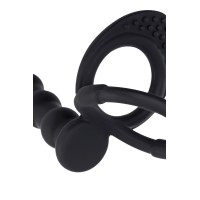 Насадка на пенис для двойного проникновения Black&Red by TOYFA, силикон, черная, 19,5 см
