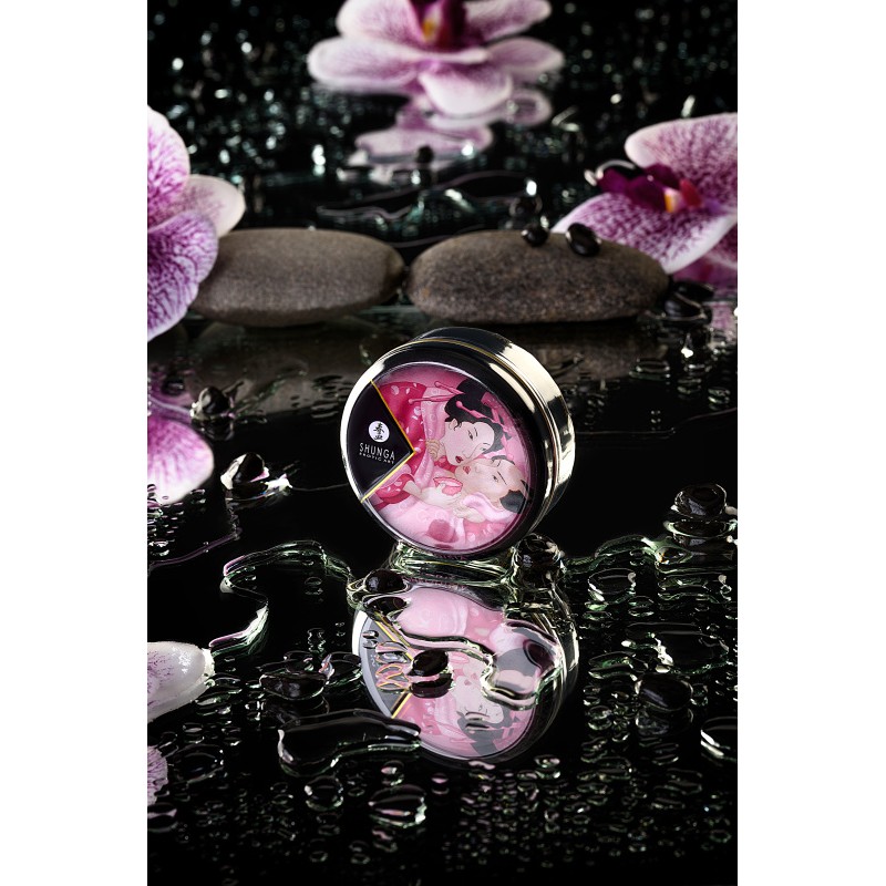 Массажное аромамасло в виде свечи Shunga «Афродизия. Лепестки роз» (Aphrodisia. Rose Petals), 30 м