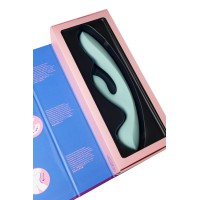 Нереалистичный вибратор Satisfyer Triple Oh, силикон, голубой, 24 см
