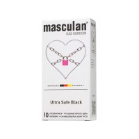 Презервативы Masculan, ultra 4, ультрапрочные, 19 см, 3,4 см, 10 шт.(Ultra Safe Black № 10)