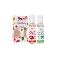 Набор гелей-смазок Yovee для любви (721003+721053), вкусовой (клубника) + увл (алоэ), 2х100 мл