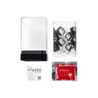 Нереалистичный мастурбатор TENGA Crysta Block, TPE, прозрачный, 15,5 см