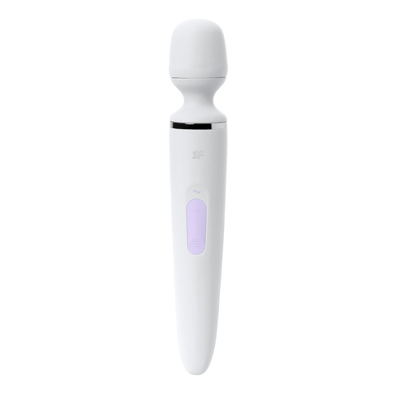 Нереалистичный вибратор Satisfyer Wand-er Woman, ABS пластик, белый, 34 см