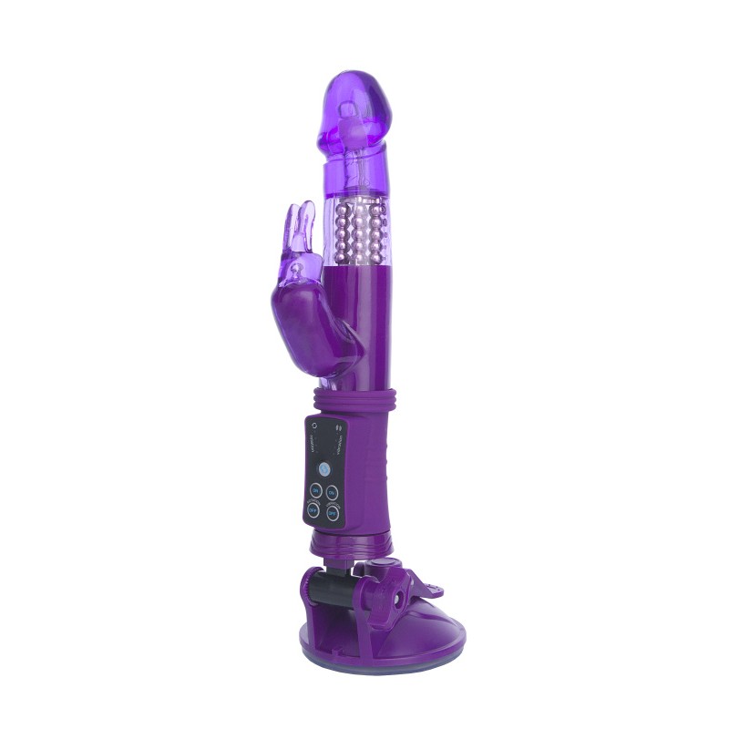 Вибратор с клиторальным стимулятором A-Toys by TOYFA, TPR, фиолетовый, 22 см