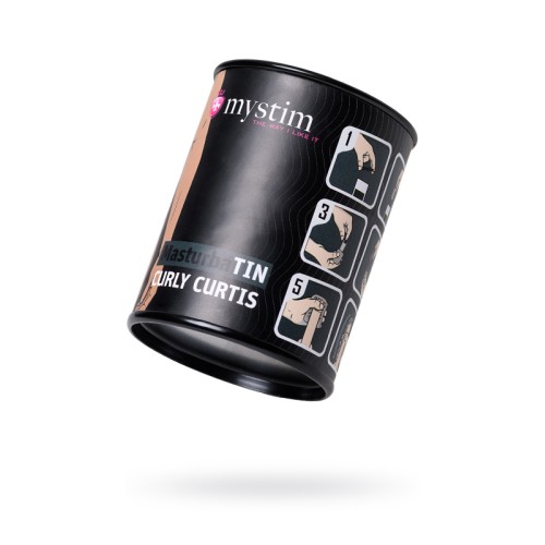 Мастурбатор MasturbaTIN Curly Curtis, TPE, белый, 4.5 см