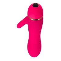 Вибратор A-Toys by TOYFA с клиторальным стимулятором, силикон, розовый, 15 см