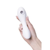 Вакуумный стимулятор клитора с вибрацией Satisfyer Curvy Trinity 5 Connect App, белый, 16,5 см