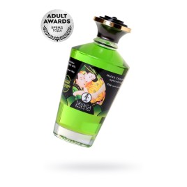 Масло массажное для тела Shunga «Экзотический зеленый чай» (Exotic Green Tea), разогревающее, 100мл.