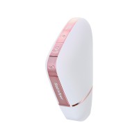 Вакуум-волновой стимулятор с вибрацией Satisfyer Love Triangle Connect App, силикон, белый, 8,8 см