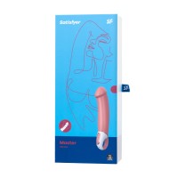 Нереалистичный вибратор Satisfyer Master, силикон, бежевый, 23,5 см.
