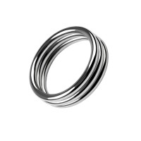 Кольцо на пенис TOYFA Metal, серебряное, Ø 4,8 см