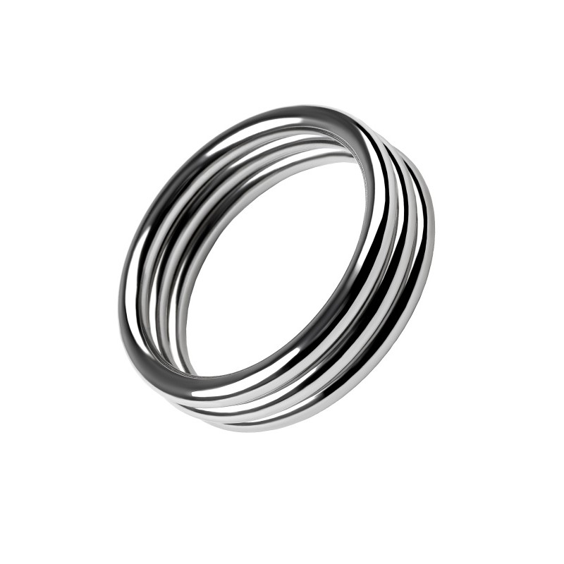 Кольцо на пенис TOYFA Metal, серебряное, Ø 4,8 см