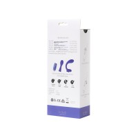 Нереалистичный вибратор Le Stelle PERKS SERIES EXC, силикон, синий, 17 см