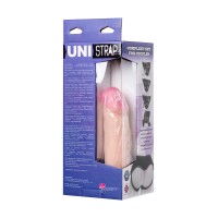 Реалистичный страпон на креплении UNI strap 6" с вибрацией, с 2 насадками, neoskin, 18 см