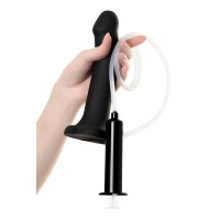Ремневой нереалистичный семяизвергающий страпон Strap-on-me, L, силикон, черный, 19,6 см