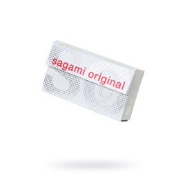 Презервативы Sagami, original 0.02, полиуретан, ультратонкие, гладкие, 19 см, 5,8 см, 6 шт.