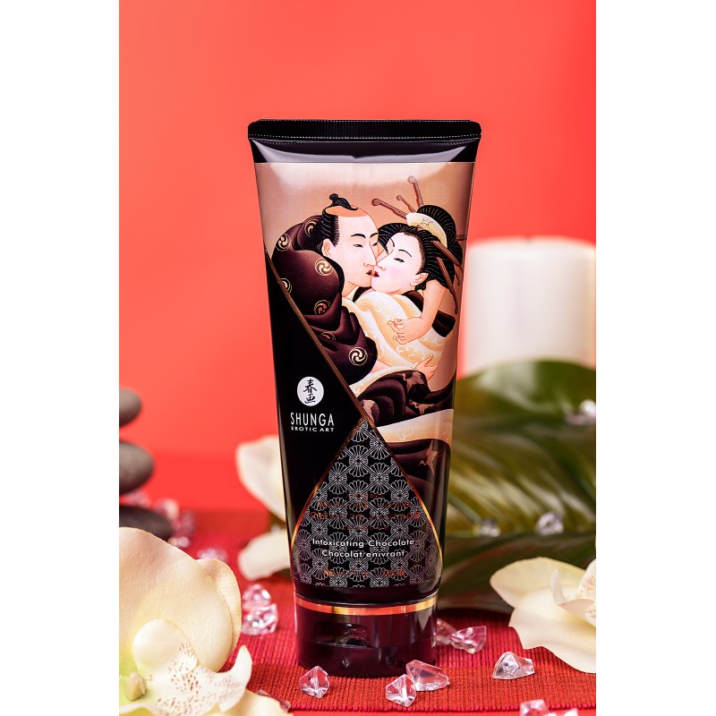 Массажный крем для тела Shunga «Пьянящий шоколад» (Intoxicating Chocolate), съедобный, 200 мл