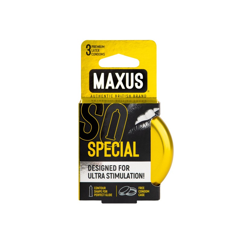 Презервативы MAXUS Точечно-ребристые в железном кейсе № 3, 18 см