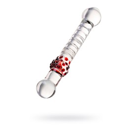 Двусторонний фаллоимитатор Sexus Glass, стекло, прозрачный, 22 см