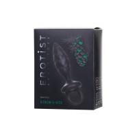 Анальная пробка Erotist Strob S - size, силикон, черная, 11,7 см