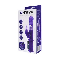 Вибратор с клиторальным стимулятором A-Toys by TOYFA, TPR, фиолетовый, 22 см