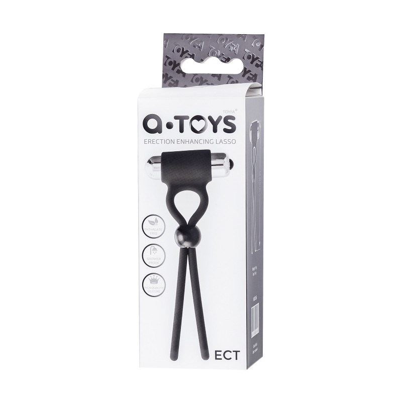 Лассо на пенис A-Toys by TOYFA Ect, силикон, черное, 14 см