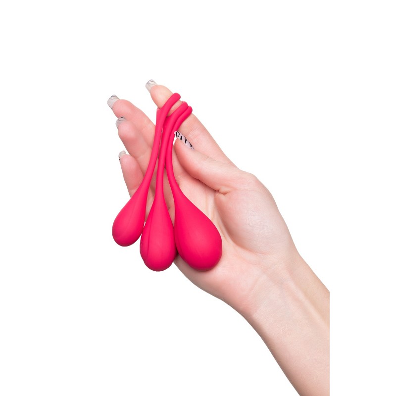 Набор вагинальных шариков Satisfyer YONI, силикон, красный, Ø 2 см.