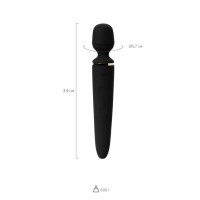 Нереалистичный вибратор Satisfyer Wand-er Woman, ABS пластик, черный, 34 см
