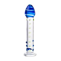 Нереалистичный фаллоимитатор Sexus Glass, стекло, прозрачный, 18 см
