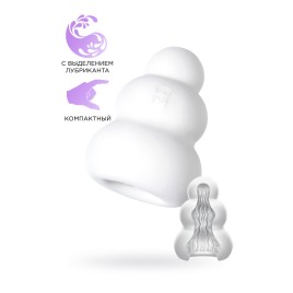 Мастурбатор нереалистичный MensMax Pucchi Shower, TPE, белый, 6,5 см
