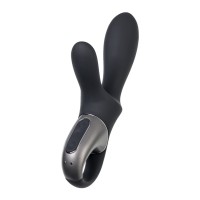 Вибростимулятор-унисекс с подогревом Satisfyer Heated Climax+ Connect App, черный, 20,7 см