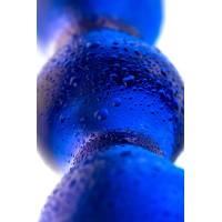 Двусторонний фаллоимитатор Sexus Glass, стекло, синий, 20,5 см