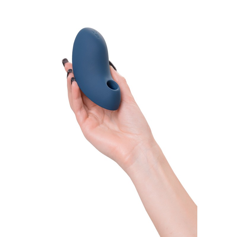 Вакуум-волновой стимулятор клитора с вибрацией Satisfyer Vulva Lover 2, силикон, синий, 11,9 см
