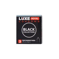 Презервативы Luxe, royal black collection, латекс, гладкие, 18 см, 5,2 см, 3 шт.