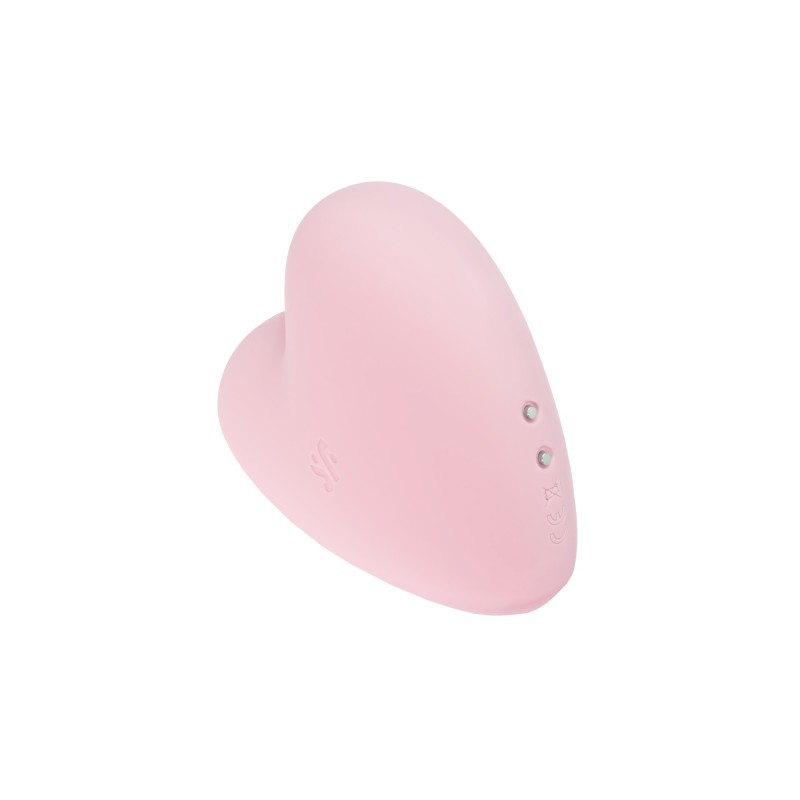 Вакуум-волновой стимулятор клитора с вибрацией Satisfyer Cutie Heart, силикон, розовый, 7,7 см
