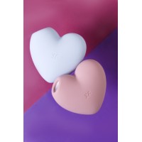 Вакуум-волновой стимулятор клитора с вибрацией Satisfyer Cutie Heart, силикон, розовый, 7,7 см