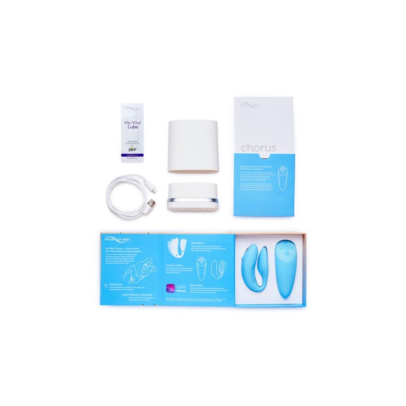 Вибратор WE-VIBE Chorus силикон, голубой, 11 см