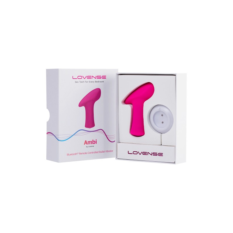 Вибропуля LOVENSE Ambi, силикон, розовая, 8,6 см