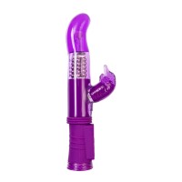 Вибратор с клиторальным стимулятором A-Toys by TOYFA, TPR, фиолетовый, 22,5 см