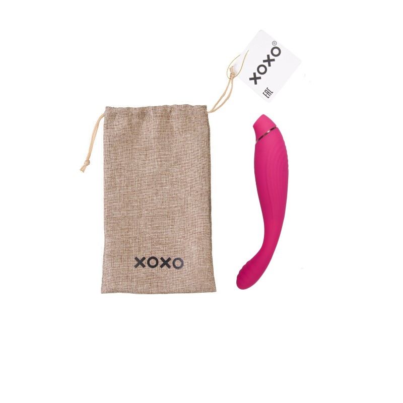 Мешочек XOXO, текстиль, коричневый, 24,5*14 см