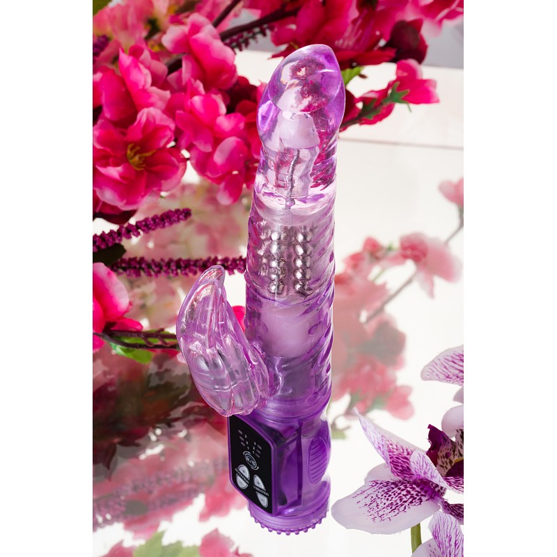Вибратор с клиторальным стимулятором A-Toys by TOYFA High-Tech fantasy, TPE, фиолетовый, 22 см