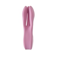 Вибростимулятор Satisfyer Threesome 1, силикон, розовый, 14 см