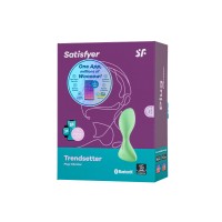 Анальная вибровтулка Satisfyer Trendsetter Connect App, зеленая, 11,3 см