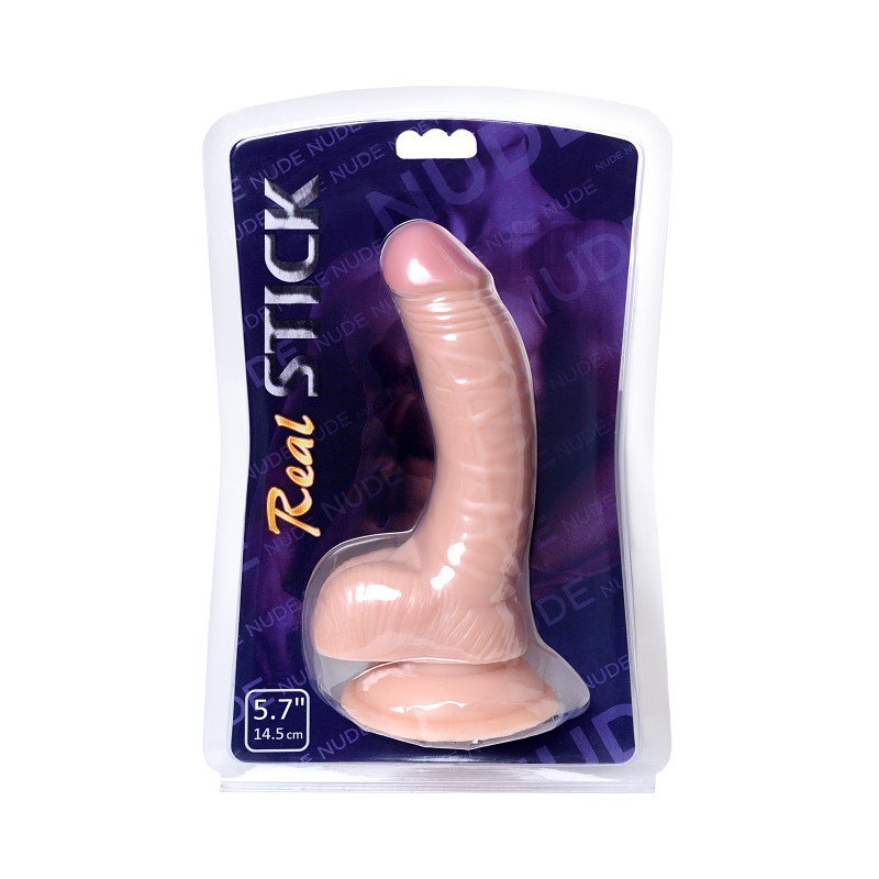 Реалистичный фаллоимитатор RealStick Nude, PVC, телесный, 18 см