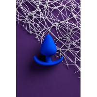 Анальная пробка A-Toys by TOYFA Nosh, силикон, синяя, 8,3 см