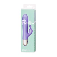 Вибратор с клиторальной стимуляцией Flovetta CROCUS, силикон, фиолетовый, 17,5 см
