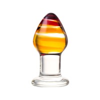 Анальная втулка Sexus Glass, стекло, прозрачная, 9 см, Ø 4 см